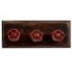 Red Daffodils Ceramic Etched Wooden Hooks